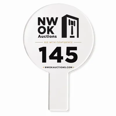 Foam Auction Paddles - Custom Stickers Now