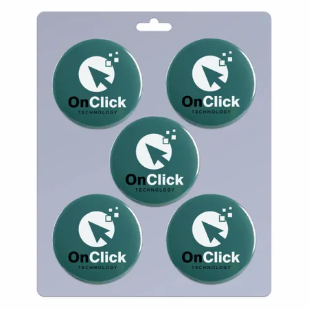 5 pack_Round Lapel Pin 1.25 inch - Custom Stickers Now