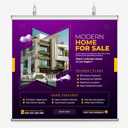 Hanging Clamp Bar Banners - Custom Stickers Now