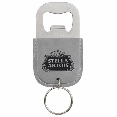 Leather Bottle Opener Keychain Leather Bottle Opener Keychain - Custom Stickers Now