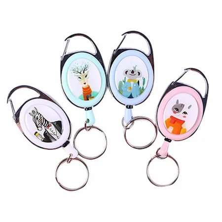 Clip Drawstring Badge Reel Keychain Clip Drawstring Badge Reel Keychain - Custom Stickers Now
