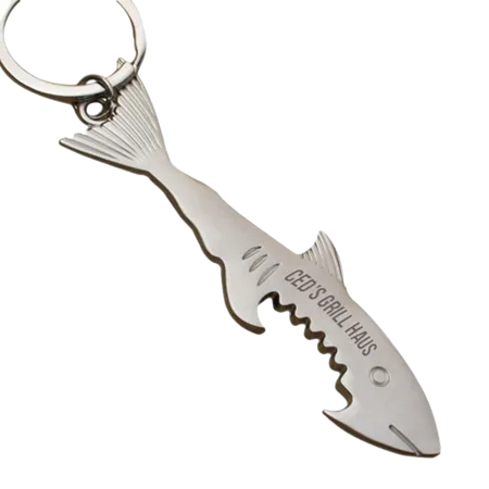 Shark Bottle Opener Keychain Shark Bottle Opener Keychain - Custom Stickers Now