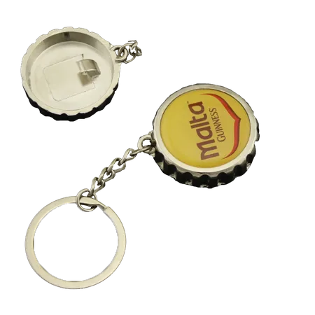 Bottle Cap-shaped Bottle Opener Keychain Bottle Cap-shaped Bottle Opener Keychain - Custom Stickers Now