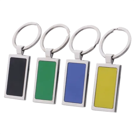 Colored Rectangle Metal Keychain Colored Rectangle Metal Keychain - Custom Stickers Now