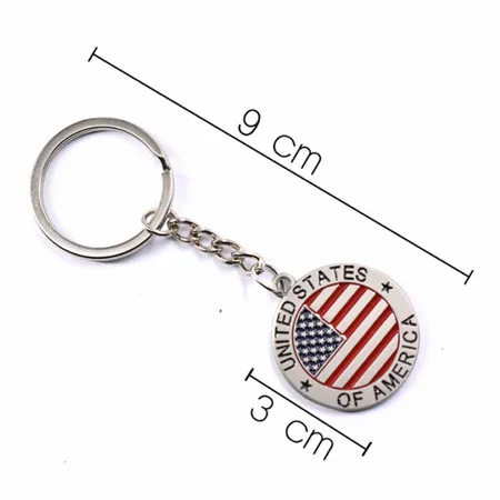 Custom US Flag Keychain Custom US Flag Keychain - Custom Stickers Now