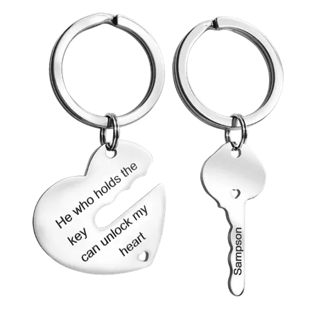 Metal Keychain for Couples Metal Keychain for Couples - Custom Stickers Now