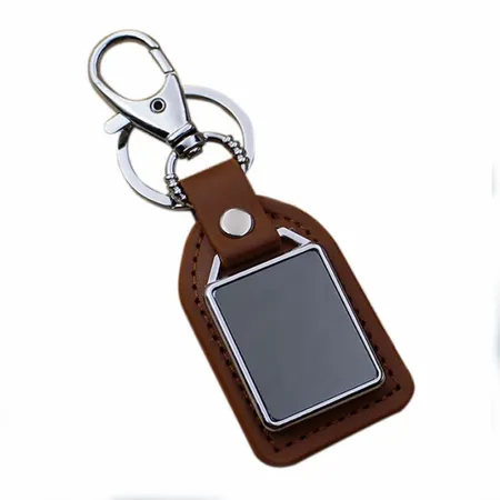 Premium Leather & Metal Keychain Premium Leather & Metal Keychain - Custom Stickers Now