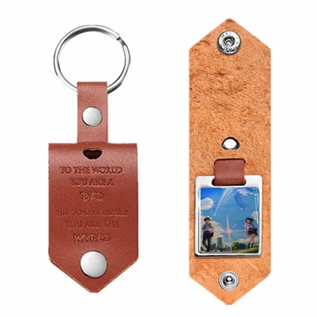 Artistic Laser Cut Leather Keychain Artistic Laser Cut Leather Keychain - Custom Stickers Now