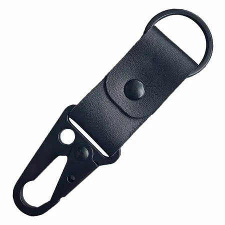 Leather Button Keychain Leather Button Keychain - Custom Stickers Now