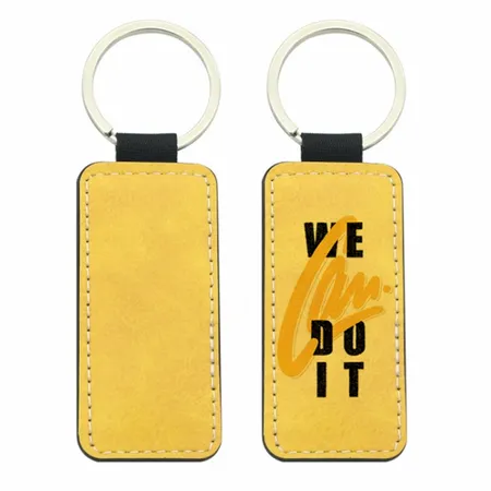 Full-Color Rectangle Leather Keychain Full-Color Rectangle Leather Keychain - Custom Stickers Now