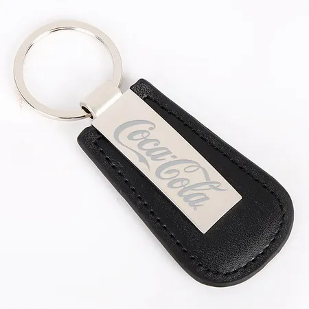 Superior Metal & Leather Keychain Superior Metal & Leather Keychain - Custom Stickers Now