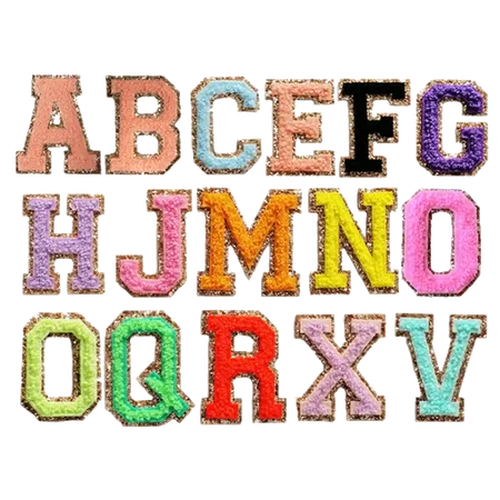 Chenille Letters with Metallic Backing - Custom Stickers Now