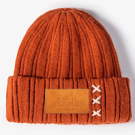 Contemporary Wool Fiber Beanies - Custom Stickers Now