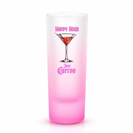 Tall Shot Glass - Colored & Frosted - Custom Stickers Now
