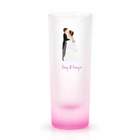 Radiant Base Frosted Tall Shot Glass - Custom Stickers Now