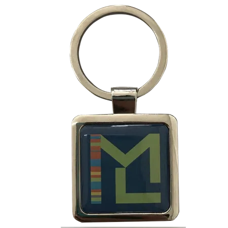 Epoxy Square Metal Keychain Epoxy Square Metal Keychain - Custom Stickers Now