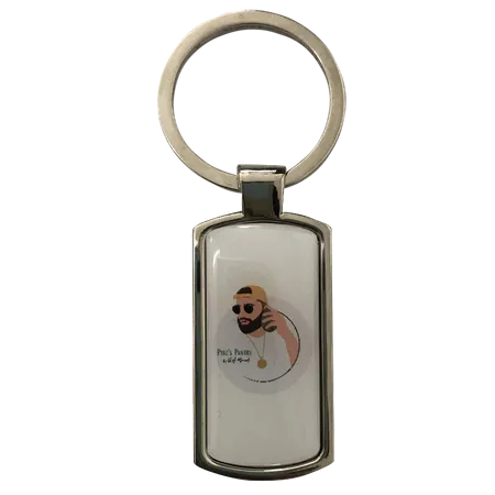 Straight Rectangle Metal Keychain Straight Rectangle Metal Keychain - Custom Stickers Now