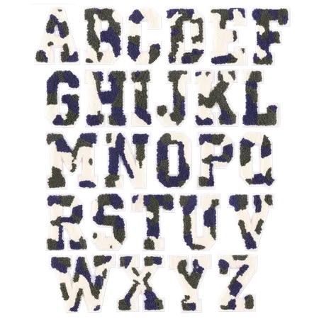 Chenille Camo Letters Patches - Custom Stickers Now