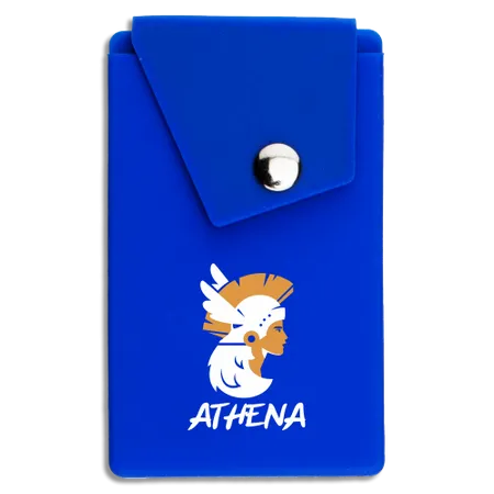 Silicone Card Holder Pressed-On Button Pocket - Custom Stickers Now