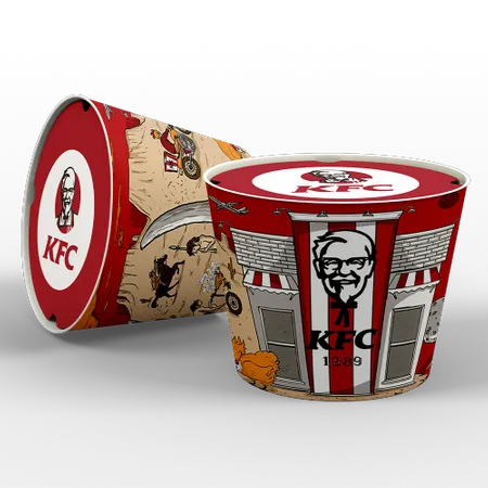 Paper Food Bucket - Custom Stickers Now