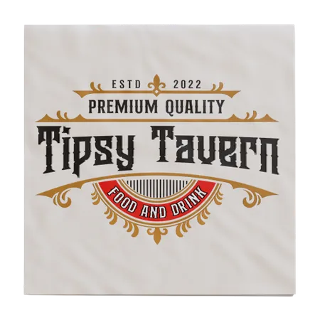 Custom Linen Beverage Napkin - Custom Stickers Now