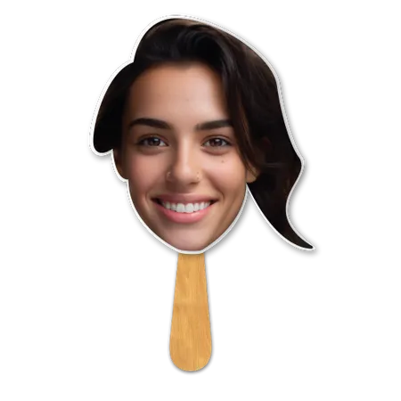 Face Cutout Hand Fans - Custom Stickers Now