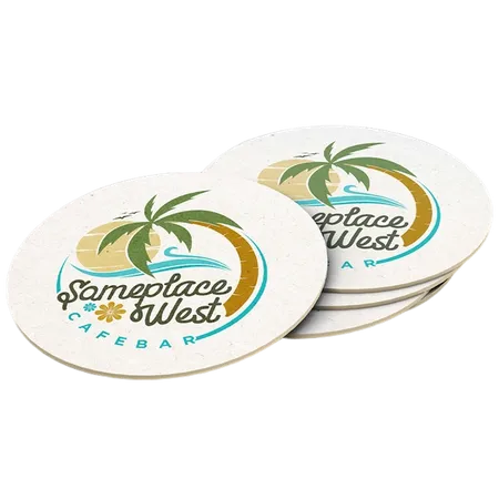 Super Absorbent Bar Coaster - Custom Stickers Now