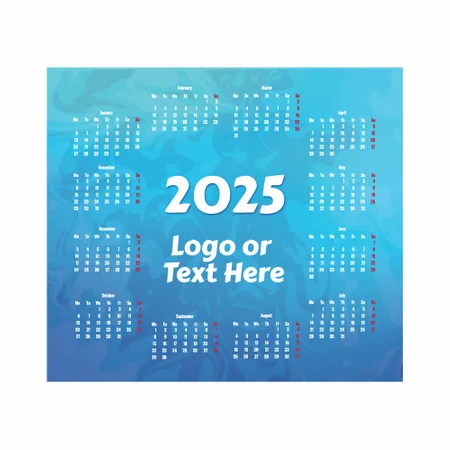 Light Blue Calendar Mouse Pad - Custom Stickers Now