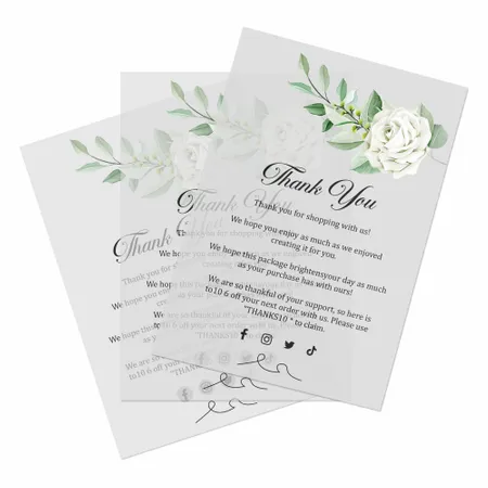 Transparent Cards - Custom Stickers Now