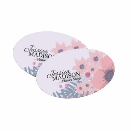 Oval Business Cards - Custom Stickers Now