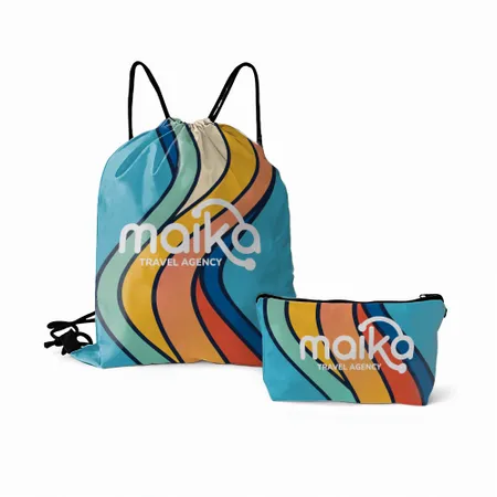 Drawstring Bag and Pouch Set Drawstring Bag and Pouch Set - Custom Stickers Now