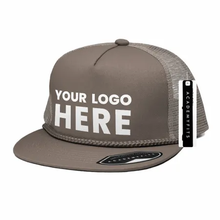 Academy Fits 2071G Rope Trucker Snapback Hat - Custom Stickers Now