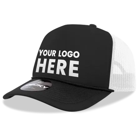 Decky 212 5 Panel High Profile Foam Trucker Hat, 3-Tone Colors - Custom Stickers Now
