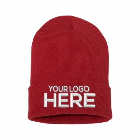 Waffle Cuffed Knit Beanie - Custom Stickers Now