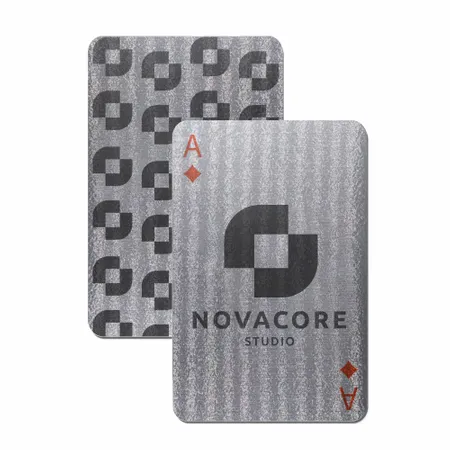 Brushed Silver Finish Playing Cards - Custom Stickers Now