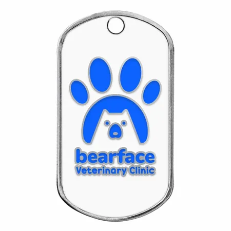 Hard Enamel Metal Dog Tags - Custom Stickers Now