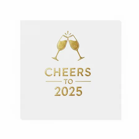 New Years Napkins - Custom Stickers Now