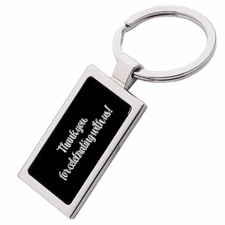 Colored Rectangle Metal Keychain - Custom Stickers Now