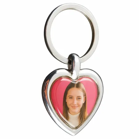 Spinning Heart Metal Keychain - Custom Stickers Now
