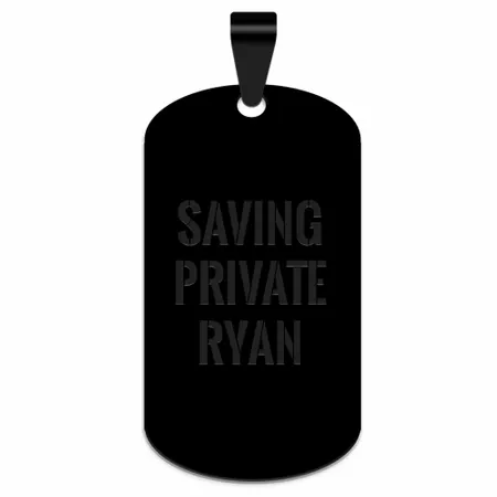 Sleek Military Dog Tag Metal Keychain - Custom Stickers Now