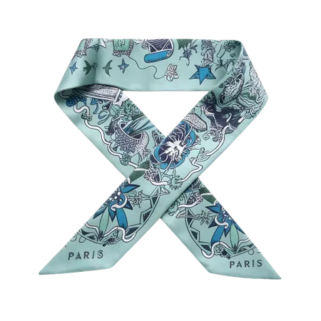 Silk Hair Tie Scarves - Custom Stickers Now