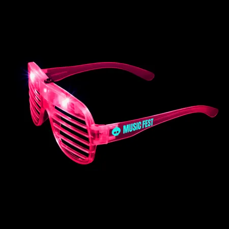 Light-Up LED Slotted Glasses - Custom Stickers Now
