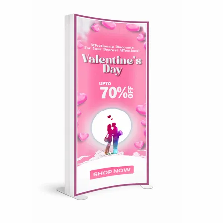 SEG Curved Lit Display - Custom Stickers Now