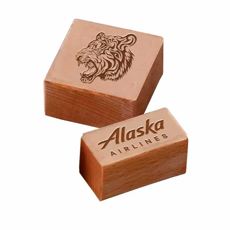 Rectangle Wood Rubber Stamps - Custom Stickers Now