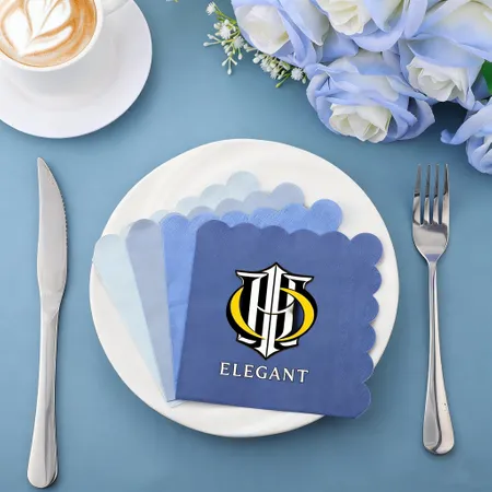 Scallop Beverage Napkins - Custom Stickers Now