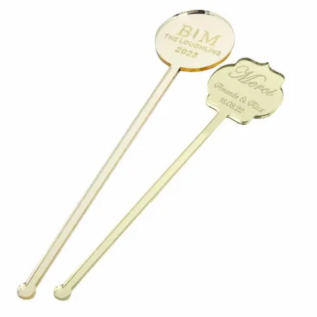 Metallic Acrylic Stir Sticks - Custom Stickers Now