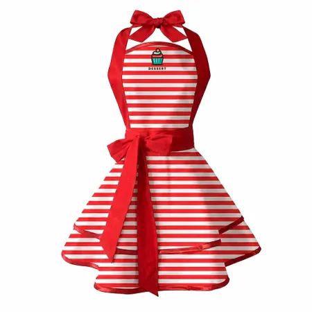 Classic Stripe Double Layer Cotton Aprons - Custom Stickers Now