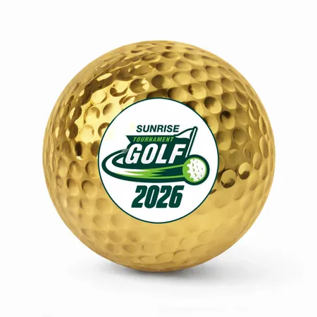 Metallic Golf Balls - Custom Stickers Now