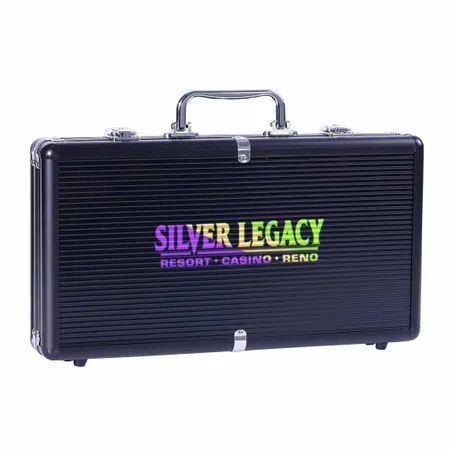 300ct Aluminum Poker Chip Cases - Custom Stickers Now