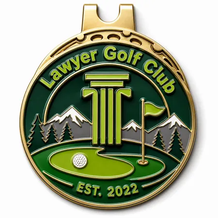3D Ball Golf Marker with Hat Clips - Custom Stickers Now